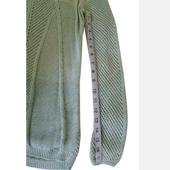 Women's Reitmans Open Knit Pullover with Tank Top, Light Green, Small - Picture 7 of 16